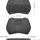 Rii K28 Bluetooth Mini Keyboard Remote Control with Touchpad Moue Combo,Backlit 2.4GHz Wireless Keyboard with Rechargeable Battery for Android TV Box,PC,Smart TV(2.4G and Bluetooth)