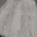 GORGLITTER Women's Plus Size Chiffon Long Sleeve Tops Blouse Dressy Casual Bow Collared Shirt Sheer Button Up Fall Top (White)