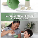 Haakaa Silicone Flower Funnel Set – Small Funnels for Filling Small Bottles, Funnels for Kitchen Use Filling Bottles, Kitchen Funnel Set, Kitchen Gadgets Accessories