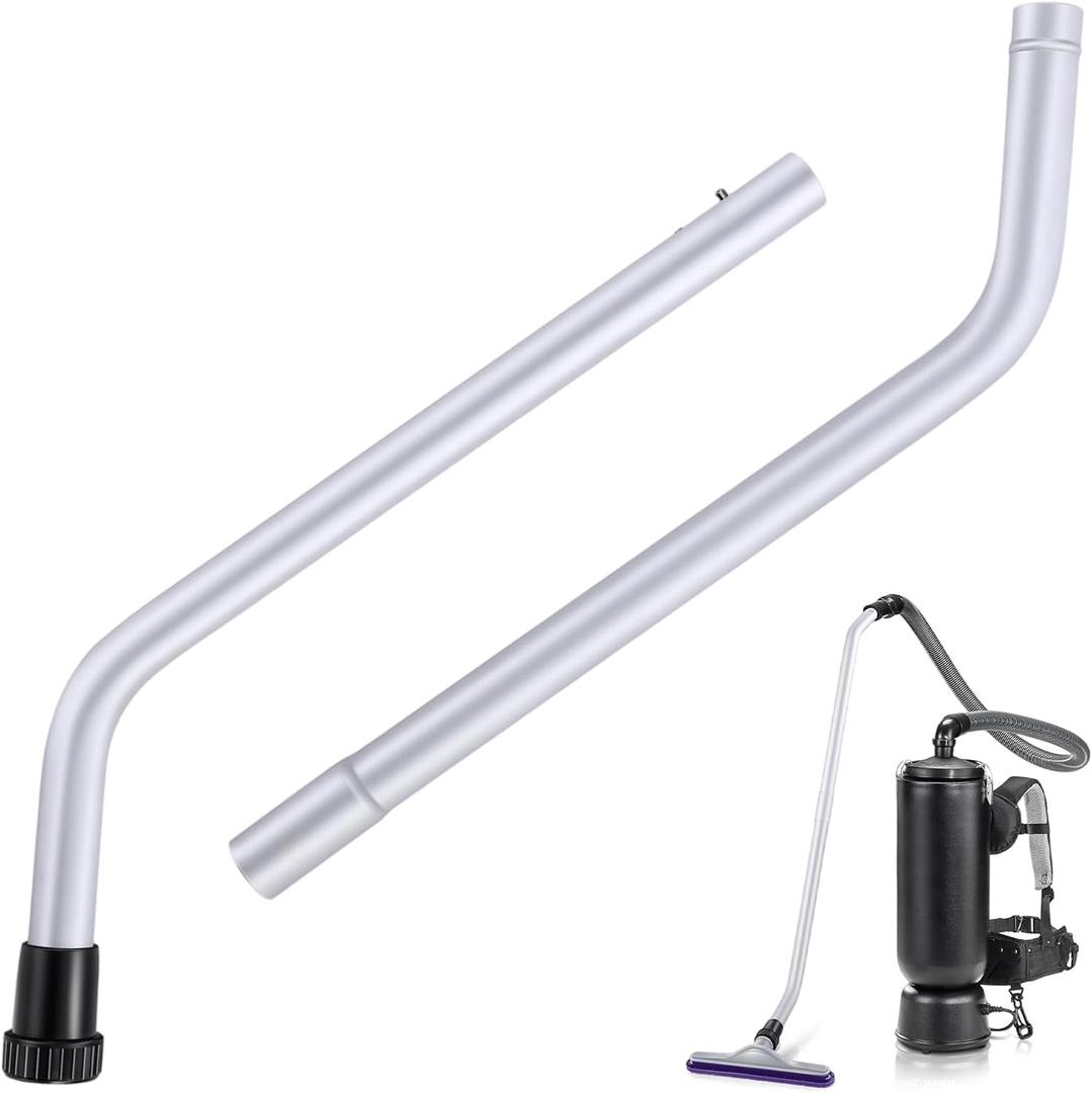 Vacuum Wand Replacement, 2 Piece Aluminum S-Wand Compatible with Proteam Backpack, Commercial Vacuum Parts & Accessories, Also Compatible with Hoover Backpack C2401, Fit 1.5'' Hole