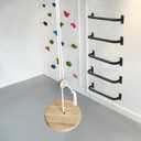 ESPETS 17 Inch 6 Pieces Black Metal Safety Handles for Playground - Swing Set Accessories Grab Handles, Playset Hand Grips, Indoor Monkey Bars for Jungle Gym, Playhouse, Climbing Frame