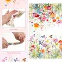 Zhehao 120 Pcs Wildflower Dessert Plates Flower 7 Inch Disposable Paper Plates and Napkins Bulk Floral Birthday Party Decorations Wedding Party Supplies