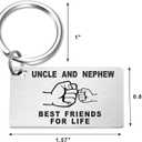 5 x TGCNQ Christmas & Birthday Gift for Uncle - Best Uncle Keychain - Xmas Gift Keyring