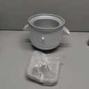 Ice Cream Attachment for KitchenAid Mixer, Ice Cream Bowl Compatible with 4.5Qt and 6QT Or Larger Stand Mixers KitchenAid Attachment, Frozen Yogurt & Sorbet Gelato Maker Attachment, 2 Qt White