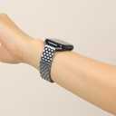 Seven-link Watch Band for Apple Watch Series 11, 10, 9, 8, 7, 6, 5, 4, 3, 2, 1 and SE 3/2/1 for Women, Dressy Stainless Steel Metal Band for Apple Watch 40mm 41mm 42mm 38mm 44mm 45mm 46mm for iWatch