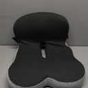 SSPATIOS Seat Cushion, Office Chair Seat Cushions for Office Chair with L-Shaped Ergonomic Design, Memory Foam Chair Cushion for Long Sitting Office Worker(Black Gray)