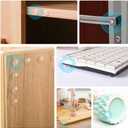 3 x 200PCS Cabinet Bumpers Clear Rubber Bumpers Self Adhesive, Soft Close Cabinet Door Bumper Dots, Sound Dampening Cupboard Door Bumpers Pads for Kitchen Drawers, Picture Frames, Furniture