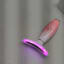 7 Color Galvanic Machines - Red Light Therapy for Face and Neck, Face Massager Tool for Wrinkles, Double Chin, Vibrating Facial Massager with Thermals, Pink