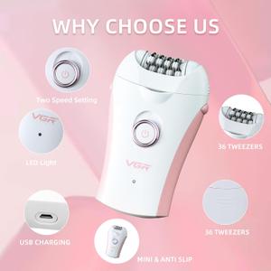 Smooth Glide Facial Epilator Rechargeable for Women Cordless Razor, for Women Face, Glaborus Skin Epilator Underarm Leg Arm Bikini Trimmer Razor with LED Lights