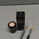 BOBISUKA White Face Paint Stick + Setting Powder+ 2 Paintbrushes Set, Clown Makeup Body Paint Eye Black Sticks for Sports, White Painting Kit for Halloween Skeleton Skull Special Effects SFX