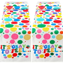 2 Pcs Inside Party Table Runner Feelings Theme Birthday Party Table Runner Supplies Linen Table Cover Tablecloth Party Supplies for Birthday Party Decorations, 13 x 72 Inches