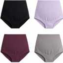 Mama Cotton Women's Over The Bump Maternity Briefs, High Waist, Cotton, Adjustable Waistband, Multi-Pack