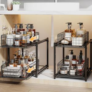 Under Sink Organizer, 2-Tier Pull Out Cabinet Organizer, Adjustable Height Bathroom Organizer and Storage, Spice Rack for Kitchen, Sliding Drawers Shelves 13.81115.8 Inch (1 Pack) Under Sink Organizer, 2-Tier Pull Out Cabinet Organizer, Adjustable Height Bathroom Organizer and Storage, Spice Rack for Kitchen, Sliding Drawers Shelves 13.81115.8 Inch (1 Pack)