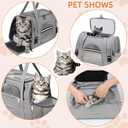 Pet Carrier Bag Airline Approved Up for Cats and Dogs Up to 20LBs, Soft Cat Carrier Dog Carrier Travel Kitten Carrier with Mat, Nail Clipper, Brush, Foldable Bowl Cat Accessories | 

	17.71"L x 10"W x 11"H