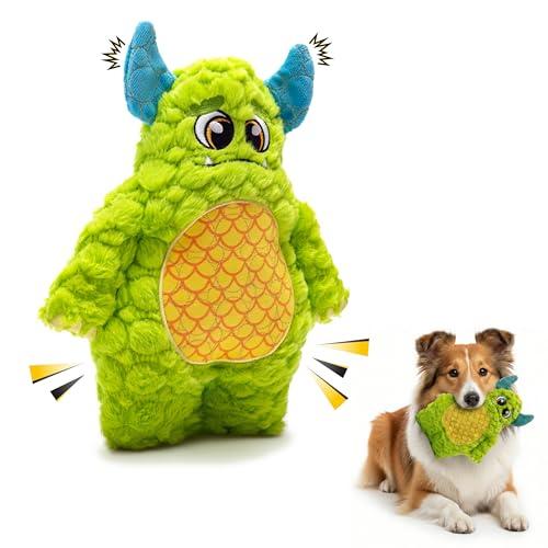 Bite Force Dog Toy - Large Durable & Strong Plush Green Monster Dog Toy, Kevlar-Reinforced for Aggressive Chewers