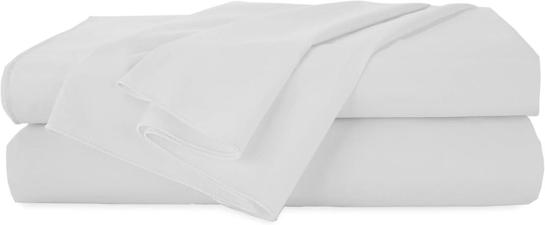 4-Piece EcoPure King Size Sheets Set | 100% Organic Cotton Sheets | Comfort Washed Sheets | Cooling | Deep Pocket Bed Sheets | GOTS Certified | White