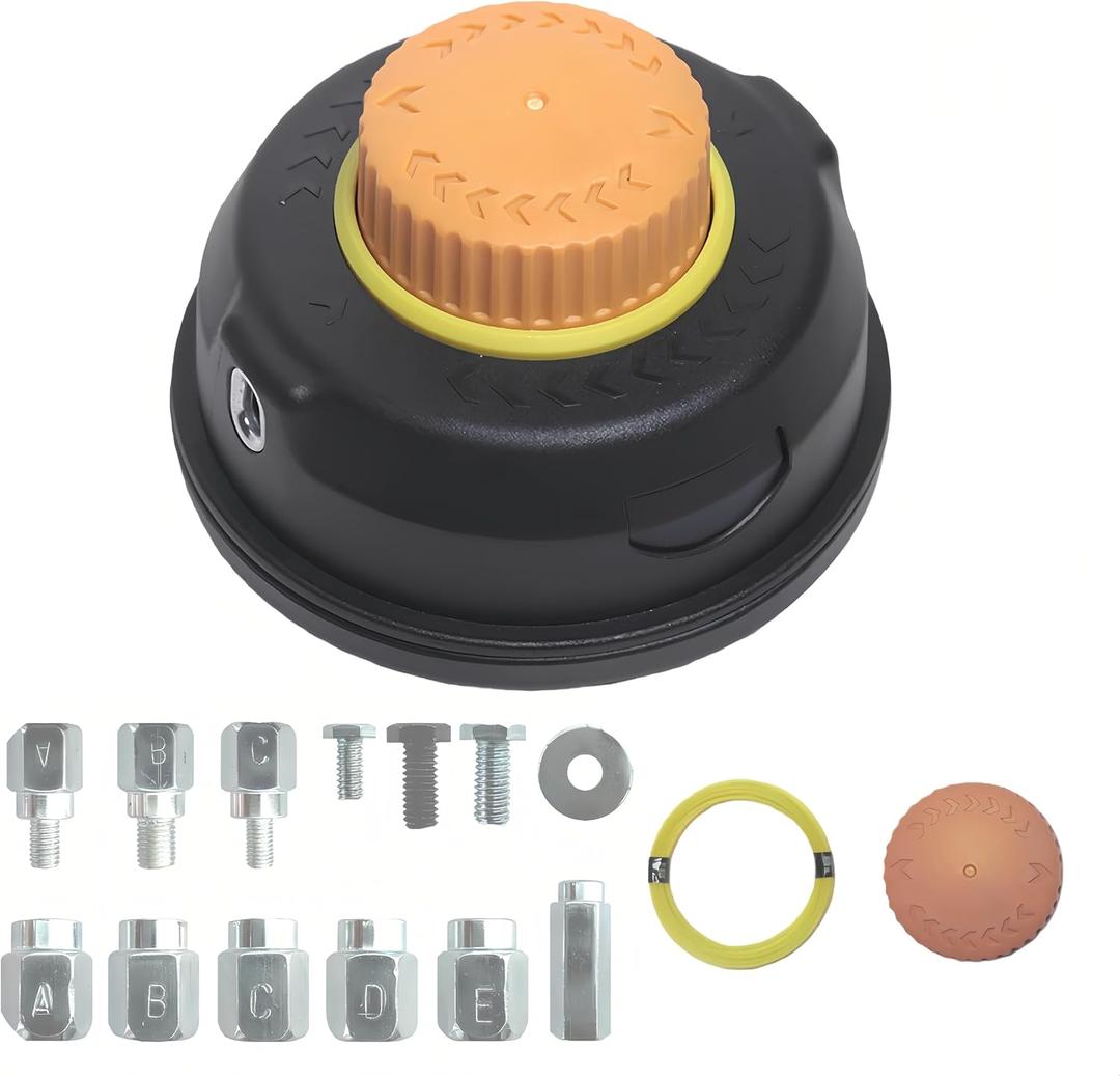 Replacement Trimmer Heads,Universal String Trimmer Head for Echo Ego Dewalt Craftsman Milwaukee, Bump Feed,Anti-Tangle Easy Install for Gas/Cordless Trimmer (Counter Clockwise/Left Hand Thread),Yellow