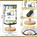 Construction Truck Table Lamp Gifts 3 Colors Dimmable Lights Construction Room Bedroom Decor 9.72 x 5.12 Inch Excavator Night Light Bedside Lamps Decoration for Bedroom Desk Birthday Gifts for Home