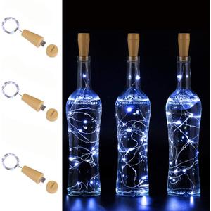 AnSaw USB Powered 20LED Wine Bottle Cork Lights 3 Pack Rechargeable Bottle String Lights Bottle Starry Fairy Home Twinkle Decorative Lights for Party, Christmas, Halloween,Wedding (Cool White)