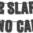 Pre-Strung 12 Slaps No Cap Black Glitter Banner,12th Boy Girl Birthday Party Supplies,Ideas, Gifts and Decorations