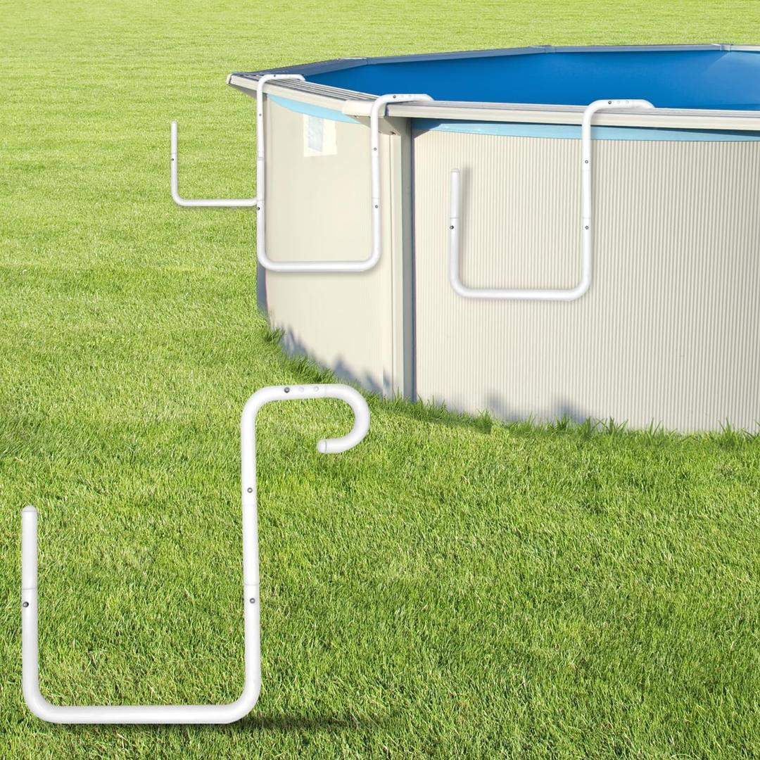 Pool Solar Cover Holder for Steel Wall Above Ground Pools, 5-Pack, 13.7" X 14"