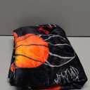 Super Soft Basketball Blanket Lightweight Cozy 3D Printed Flannel Soccer Baseball Throw Blankets for Sport Fans Kids Adults Gifts 50"X40"