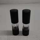 Salt and Pepper Grinder Set with Adjustable Coarseness | Manual Pepper Mill Grinder with Refillable Design | Ceramic Core | Kitchen Essential (2 Packs, Black)