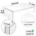 Anti-Cat keyboard cover, laptop keyboard covers cat proof, clear keyboard protector, PC Desk Stand for Keyboard Storage acrylic Monitor Stand Riser and Laptop Stand Riser (20"/7.1"/4.8")