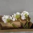 Letjolt Ranunculus Artificial Flower White Silk Flowers Faux DIY Bouquet for Wedding Engagement Centerpieces Arrangements Bridal Shower Decorations Home Decor 18pcs