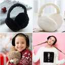 SEWACC 2pcs Fuzzy Winter Ear Muffs, Warm Keeping Ear Muffs for Men Women, Stylish And Foldable, Perfect for Outdoor Activities