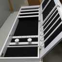 Nicetree Mirror Jewelry Cabinet, Jewelry Armoire with Full Length Mirror,Mirror with Jewelry Storage Wall/Door Mounted, Lockable Jewelry Armoire Organizer,White