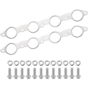12617944 LS MLS Exhaust Manifold Gasket & Bolts Kit Compatible with GMC Sierra Yukon, Chevy Silverado 1500 Suburban LS Header Gasket LS1 LS2 LS3 LS6 LQ4 LQ9 LM7 4.8L 5.3L 5.7L 6.0L 6.2L OEM# 12558573