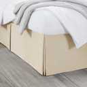Nestl Cream Bed Skirt King Size - King Bed Skirt 14 Inch Drop - Brushed Microfiber Bed Skirts - Hotel Quality Pleated Bed Skirt - Shrinkage & Fade Resistant (05 - Beige Cream)