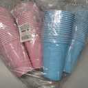 100 PCS 12 OZ Gender Reveal Plastic Cups, Pink and Blue Cups for Party, Disposable Drinking Cup Bulk for Shower Party Team Birthday Wedding Bachelorette Easter Holiday Supplies