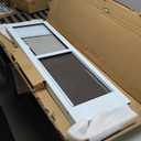 Dog Door for Sliding Glass Door, Adjustable Height 75 3/5" to 80" Sliding Door Pet Door Insert with Screen Design, Suitable for Large Dogs Up to 75 lbs, New