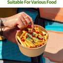 50 Pack 34 oz Paper Bowls with Lids, Disposable Salad Bowls To Go Salad Containers Meal Prep Containers Disposable Soup Bowls with Lids