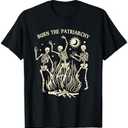 Burn The Patriarchy, Funny Feminist Halloween T-Shirt, Black 3XL