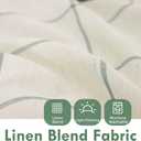 DriftAway Kitchen Curtains Striped Tier Linen Short Curtains Windowpane Plaid Cafe 36 Inch Length for Living Room Bathroom Chris Farmhouse Rustic Rod Pocket 2 Panels Loden Green
