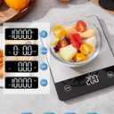 JOYHILL Food Scale, 22lb Digital Kitchen Scale Food Ounces and Grams for Weight Loss, Baking and Cooking, Premium Stainless Steel Food Weight Scale with LED Display, Batteries Included, Silver