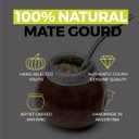 BALIBETOV Yerba Mate Gourd Set (Original Natural Handmade Yerba Mate Cup Argentina) - Includes Mate Tea Cup, Bombilla (Mate Straw) and Clean Brush - Classic Mate Cup and Bombilla (Dark Brown)