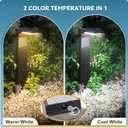 JOFIOS Solar Pathway Lights 8 Pack with Warm White and Cool White Mode, Modern Solar Path Lights Outdoor Waterproof, Perfect Solar Lights for Backyard, Lawn, Driveway, Walkway, Garden Decorative.