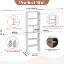 4.6-10 FT Closet System with 4 Expandable Hanging Rods, White