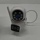 PTZ WiFi Outdoor security wireless 2X3MP Dual Lens Linkage Human Detect Pan tilt Digital zoom Auto Tracking Home Surveillance Camera Two way audio color night vision ICsee with 3M cable to yr outlet