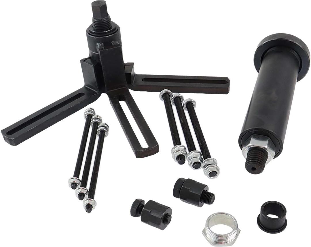 Crankcase Splitter Separator & Crank Puller Installation Tool Compatible with Motorcycle Dirt Bike for Disassembling Vertically Split 2 or 4-stroke Crankcase (Black)