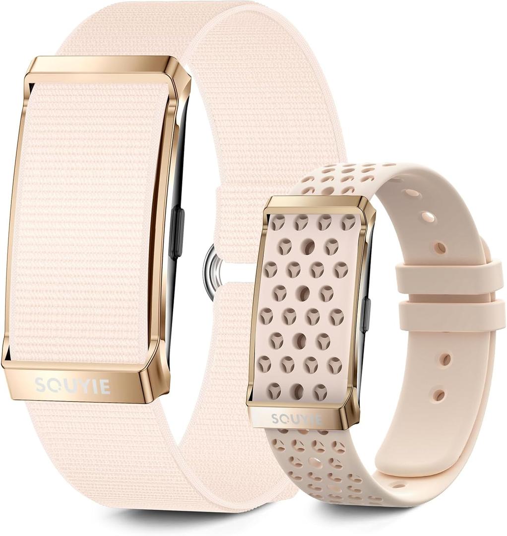 Smart Bracelet for Women, Wearable Health Activity Fitness Trackers, 24/7 Continuous Heart Rate/Blood Pressure/HRV/Stress Monitor, 24H Sleep Tracker, 170+ Sports Modes Smart Band with Free APP 2 Bands (Pink)