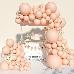 MOMOHOO  Balloons Arch- 120Pcs 18/12/5 Inch Balloons Different Sizes, Macaron Balloons Baby Latex Balloons for Boy Baby Shower Decorations, Gender Reveal Balloons Arch