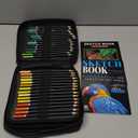 136 PCS Colored Pencils Set for Adult Coloring Books, 120 Colored Pencils with Sketchbook, Coloring Book, Sharpener, Soft Core Oil-Based Coloring Pencils for Artists Drawing Sketching Blending Shading (Black)