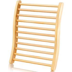 Mudder Sauna Backrest Infrared Wood Sauna Accessories Cedar Chair with Back Ergonomic Backrest for Slip-Resistant Barrel Resting