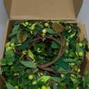 Valentine Candle Rings Wreaths Red Pink Wooden Heart Artificial Heart Berries Valentine's Day Candle Holder Rings Mini Wreaths Decor (6, Irish Gold Coin)