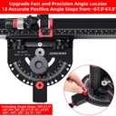 GOINGMAKE Table Saw Miter Gauge with Micro Adjust Flip Stop and 13 Precision Angle Position Stops, Miter Gauge for Table Saw with 18 Inch Fence for Crosscut and Miters, Fits 3/8" x 3/4" Slot